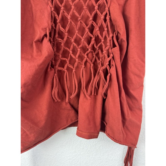 Shyanne Howdy Tank Top Western Fringe Macrame Back Women's XL Made In Peru Rodeo - Picture 5 of 7